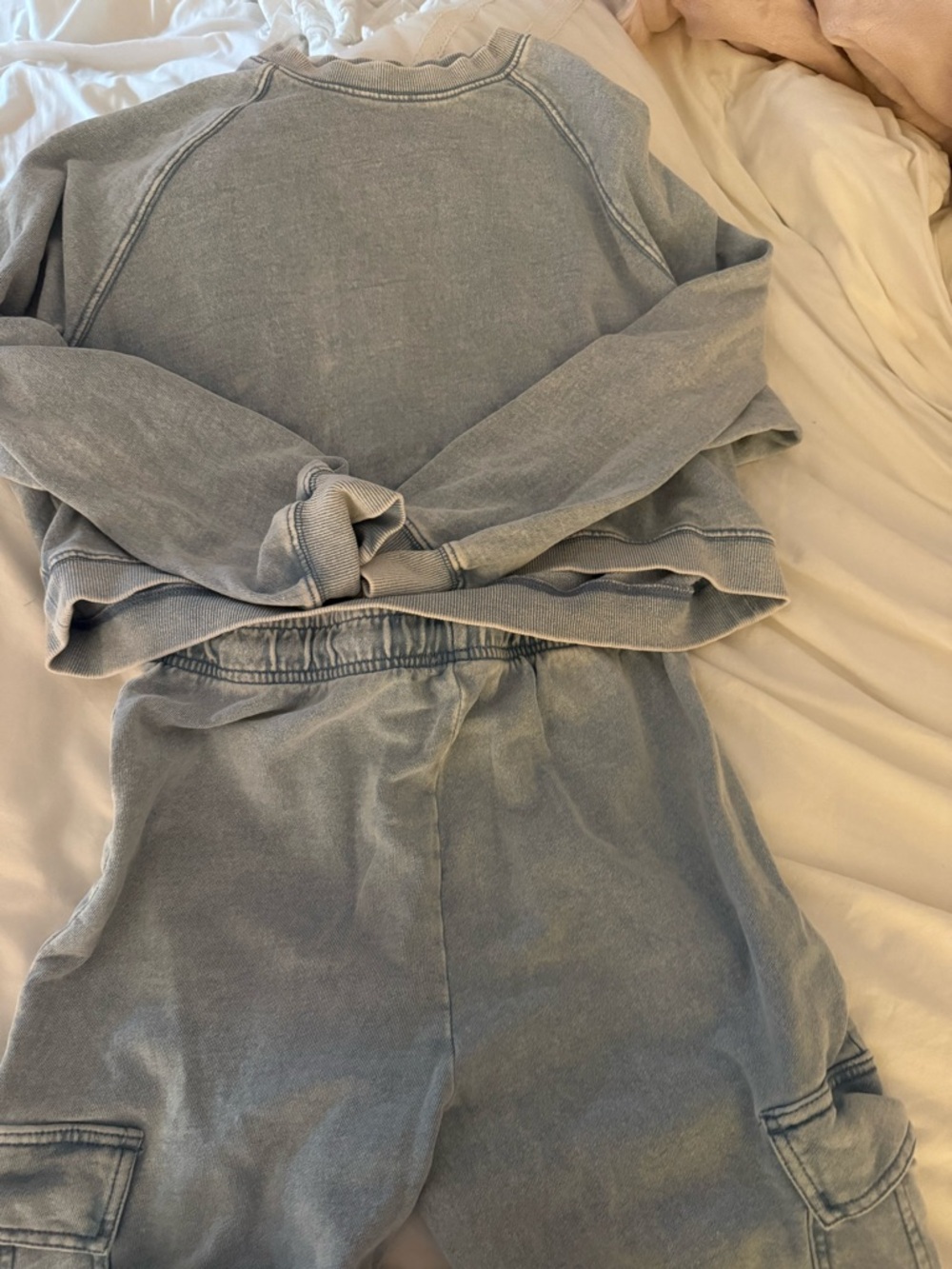 Z Supply Light Blue Washed Track Joggers - Picture 1 of 2